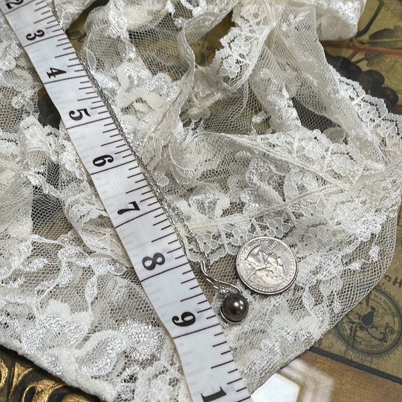 Chaulri Tahitian Black Pearl Pendant Sterling 925 Necklace - Picture 9 of 16